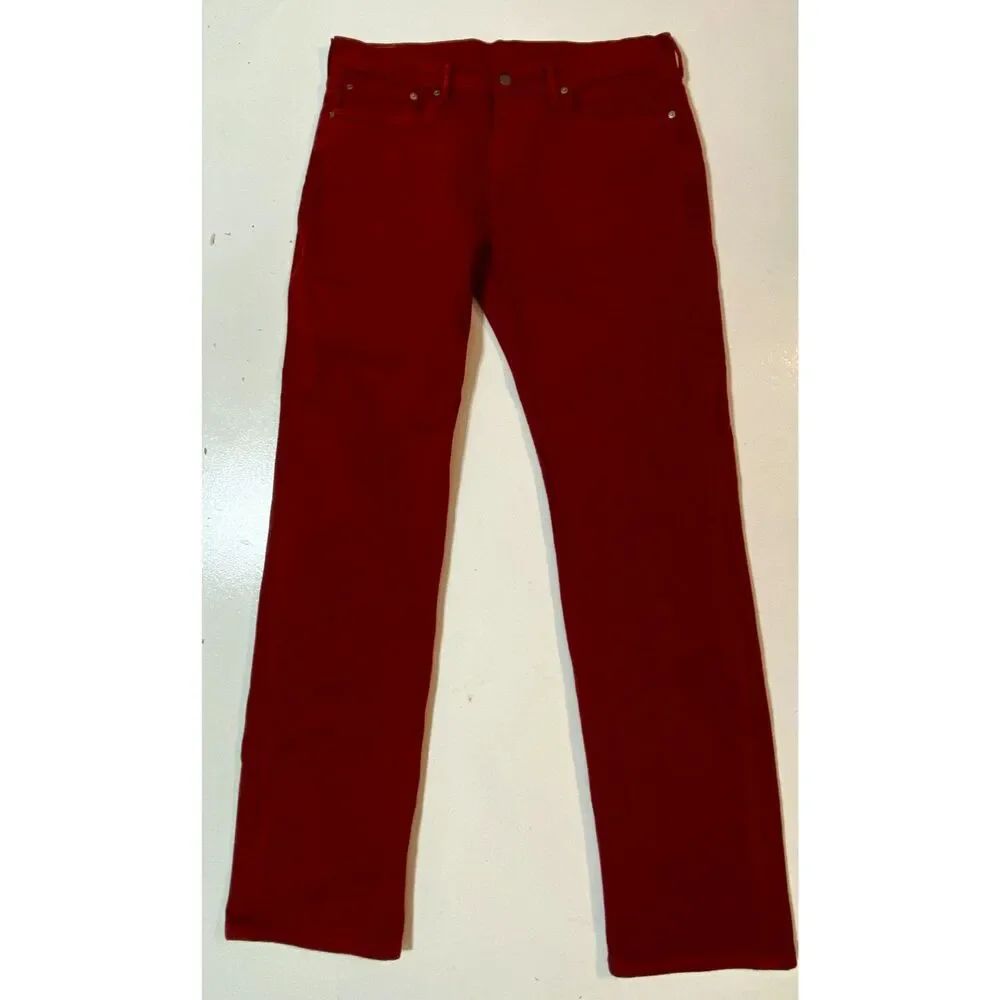 Levi's 514 Straight Fit Jeans W36 L36 Red